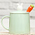 Кружка подарочная "Зайчик и ложка морковка" (зеленая) - миниатюра - рис 3.