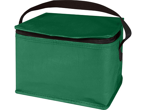 Spectrum нетканая сумка-холодильник, 4 л, на 6 банок, из переработанных материалов, зеленый - рис 4.