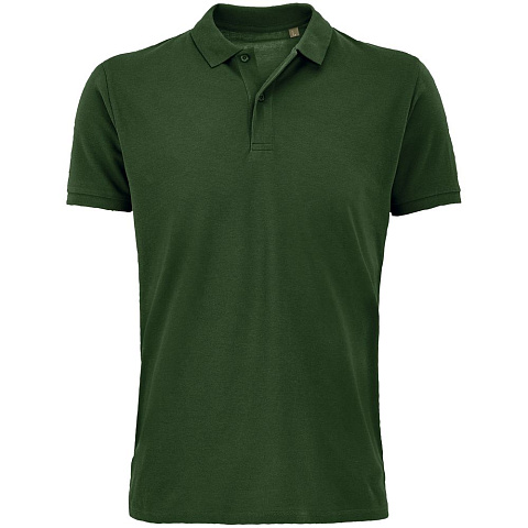 Рубашка поло мужская Planet Men, темно-зеленая - рис 2.