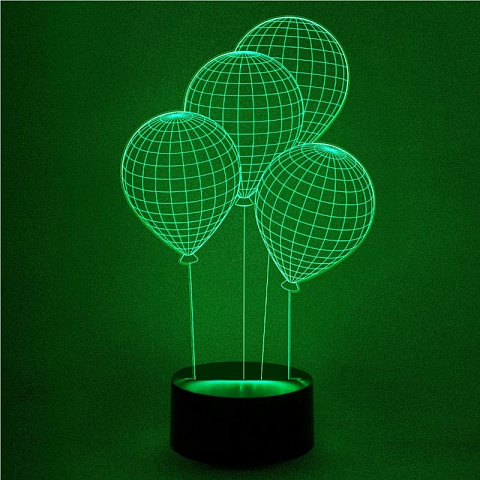 3D светильник Воздушные шарики