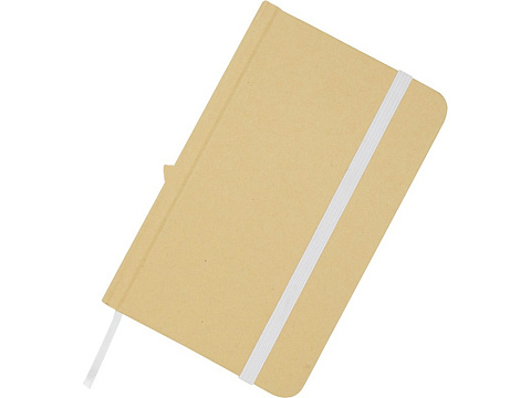 Reed блокнот формата А6 из переработанного материала в твердой обложке с простыми страницами - Белый - рис 5.