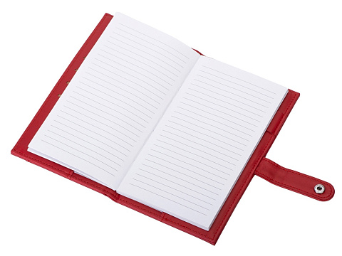 Блокнот-кошелек с сменным блоком А6 Wall Street, 64 листа, красный - рис 3.