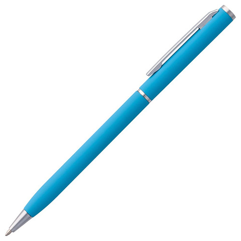 Ручка шариковая Hotel Chrome, ver.2, матовая голубая - рис 4.