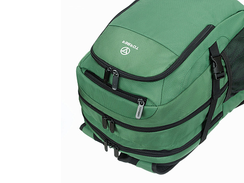 Рюкзак TORBER МЕГАПОЛИС с отделением для ноутбука 16, зеленый, полиэстер, 47 х 34 x 28 см - рис 7.