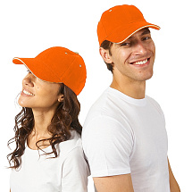 Бейсболка New Castle 6-ти панельная, оранжевый/белый