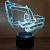 3D светильник Строителю (Экскаватор) с гравировкой - миниатюра