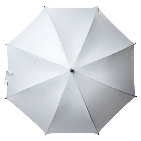 Зонт-трость Standard, белый с серебристым внутри - рис 3.