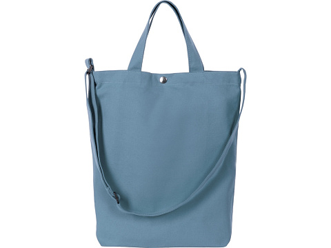 Сумка Helfer из хлопка на кнопке с регулирующейся лямкой, антрацит - рис 3.