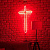 Неоновый настенный светильник "Крест" - миниатюра