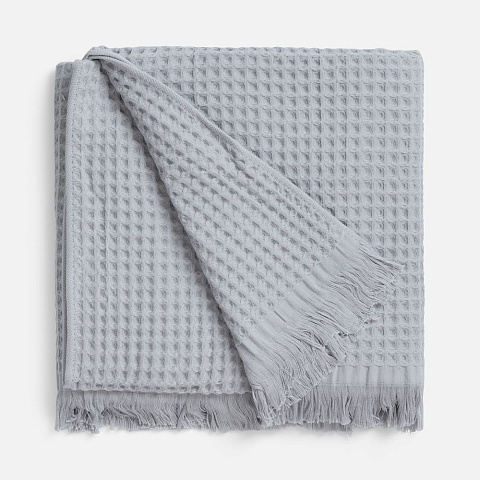 Плед вафельный Elenglect, светло-серый - рис 3.