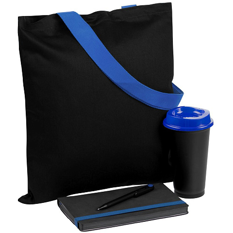 Набор Velours Bag, черный с синим - рис 2.