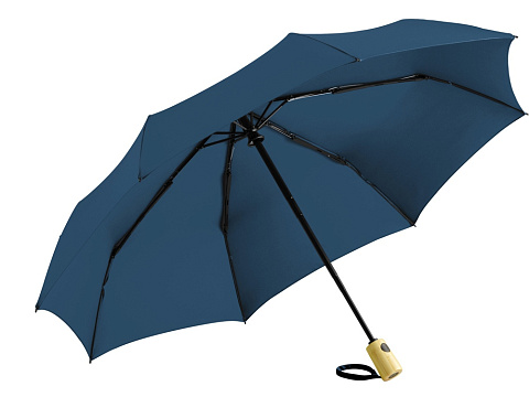 Зонт складной 5429 ÖkoBrella из бамбука, полуавтомат, navy - рис 2.