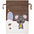Мешок для подарков "Мышка" (51х34 см) - миниатюра