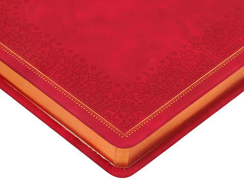 Ежедневник недатированный А5 Royal, красный с бронзовым срезом - рис 5.