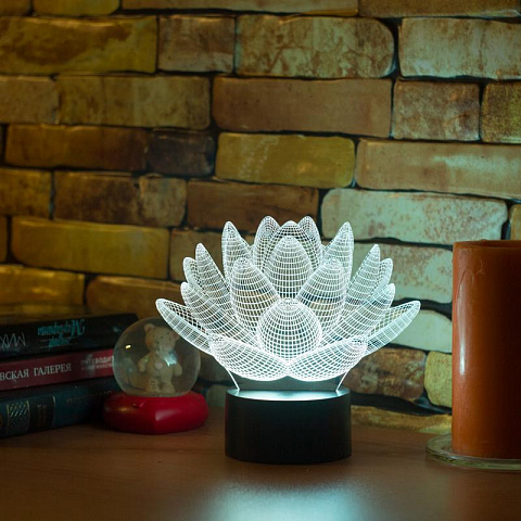 3D светильник Цветок лотоса - рис 7.