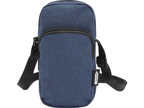 Сумка для телефона Ross из переработанного материала, синий navy - рис 2.