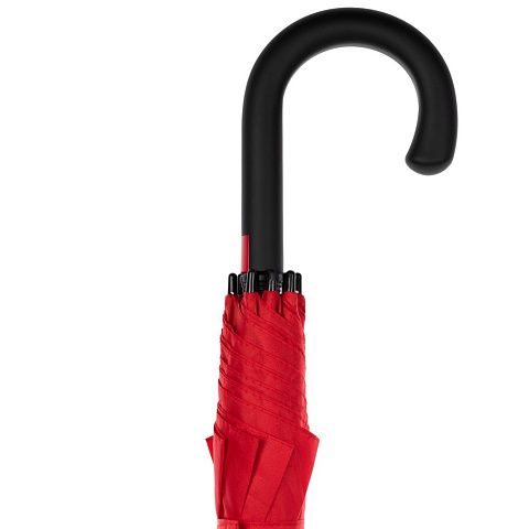 Зонт-трость Undercolor с цветными спицами, красный - рис 6.