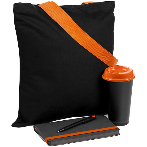 Набор Velours Bag, черный с оранжевым - рис 2.