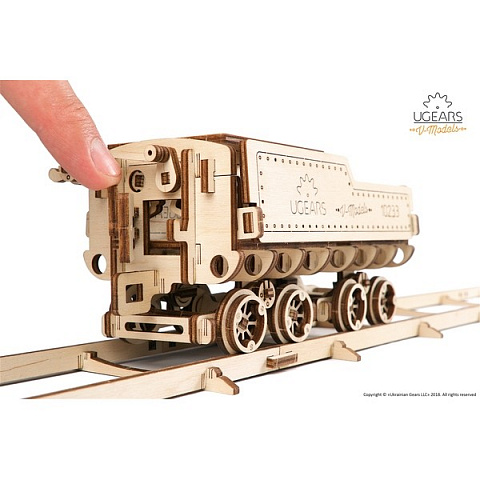 Деревянная модель локомотива Ugears - рис 4.