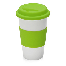 Фарфоровая кружка с двойными стенками Toronto, 300 мл, зеленое яблоко