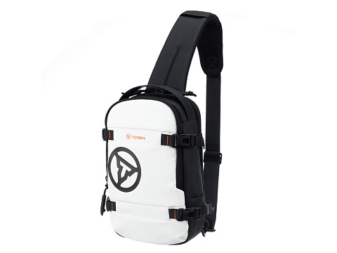 Рюкзак на одно плечо TORBER Xtreme, белый/чёрный, 20 х 8 х 31 см, 5л - рис 2.