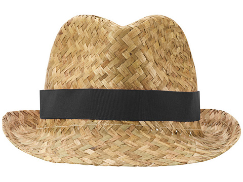 Pricus соломенная шляпа - сплошной черный / Натуральный - рис 2.