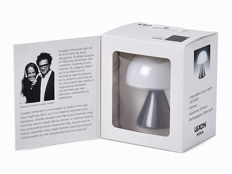 Лампа интерьерная Mina, Gun metal - рис 9.