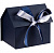 Подарочная коробка Домик (синяя) 16х12 см - миниатюра
