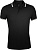 Рубашка поло мужская Pasadena Men 200 с контрастной отделкой, черная с белым - миниатюра