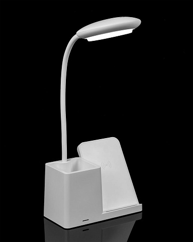 Лампа с органайзером и беспроводной зарядкой writeLight, белая - рис 13.