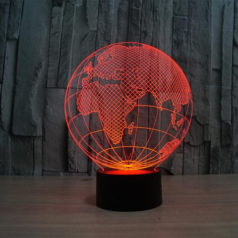 3D светильник Планета Земля - рис 4.