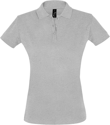 Рубашка поло женская Perfect Women 180 серый меланж - рис 2.
