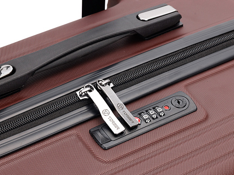 Чемодан TORBER Onego, бордовый, ABS-пластик, 69,5 х 46 х 26 см, 69 л - рис 8.