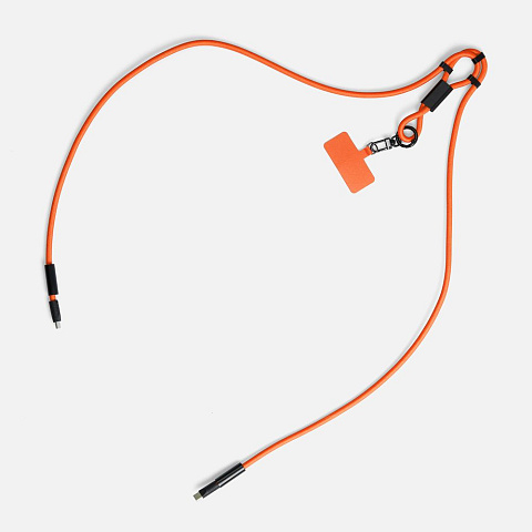 Кабель-ланьярд energyFlex Power Delivery 60 Вт, оранжевый - рис 3.