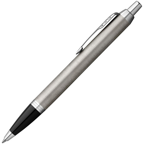 Ручка шариковая Parker IM Essential Stainless Steel CT, серебристая с черным - рис 2.