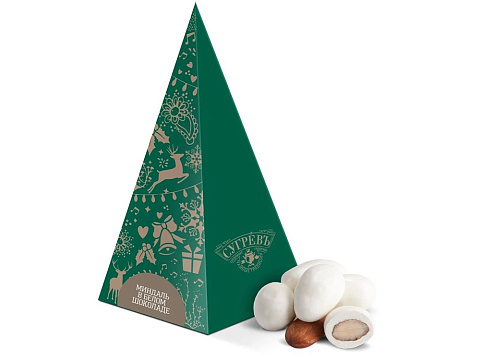 Драже миндаль в белой шоколадной глазури в подарочной упаковке (Р)