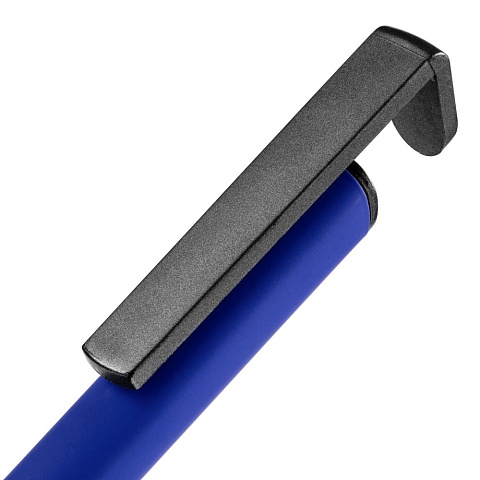 Ручка шариковая Standic с подставкой для телефона, синяя - рис 6.