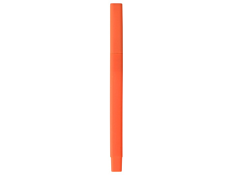 Ручка шариковая пластиковая Quadro Soft, квадратный корпус с покрытием софт-тач, оранжевый/черный - рис 5.