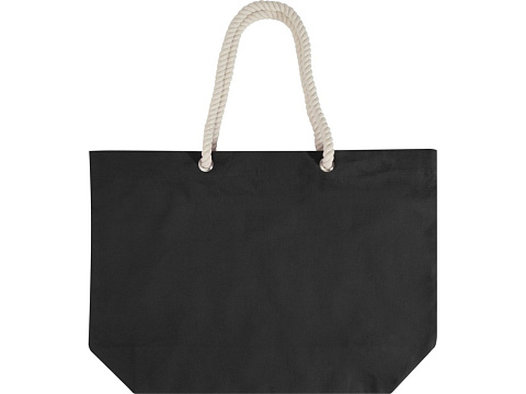 Florida пляжная эко-сумка из переработанного материала, сертифицированного по стандарту GRS, плотностью 270 г/м² 18L - сплошной черный / сплошной черный - рис 3.