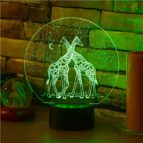 3D светильник Жирафы - рис 5.