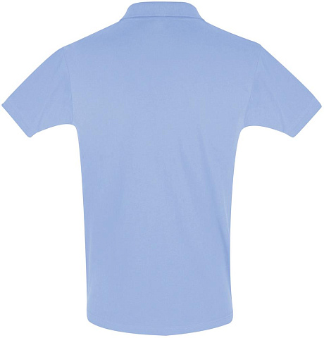 Рубашка поло мужская Perfect Men 180 голубая - рис 3.