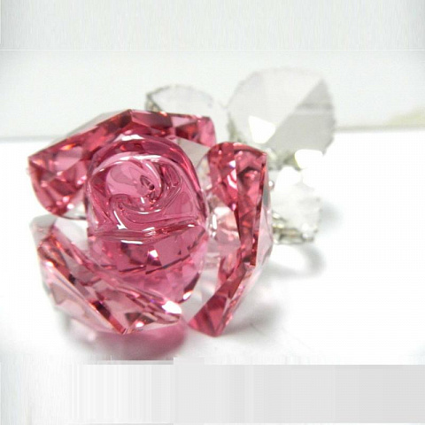 Розовая роза Swarovski - рис 6.