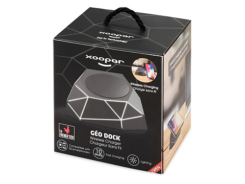 Док-станция Geo Dock с быстрой беспроводной зарядкой, черный с белой подсветкой. XOOPAR - рис 12.