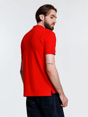 Рубашка поло мужская Adam, красная - рис 7.