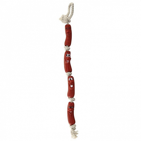 Игрушка для собак Сосиски на веревке - рис 2.
