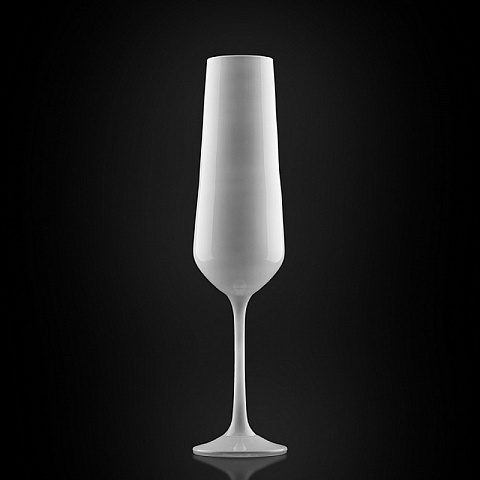 Набор бокалов для шампанского из белого стекла (2 шт) - рис 4.