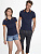 Рубашка поло мужская Pasadena Men 200 с контрастной отделкой, белая с синим - миниатюра - рис 7.