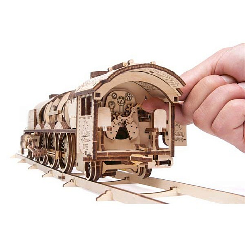 Деревянная модель локомотива Ugears - рис 7.