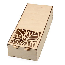 Деревянная подарочная коробка "Лист" (31х15 см)