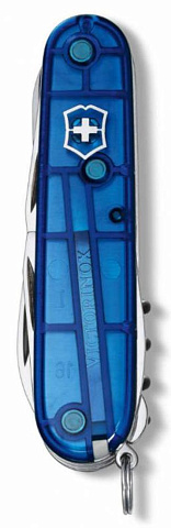 Офицерский нож Climber 91, прозрачный синий - рис 3.